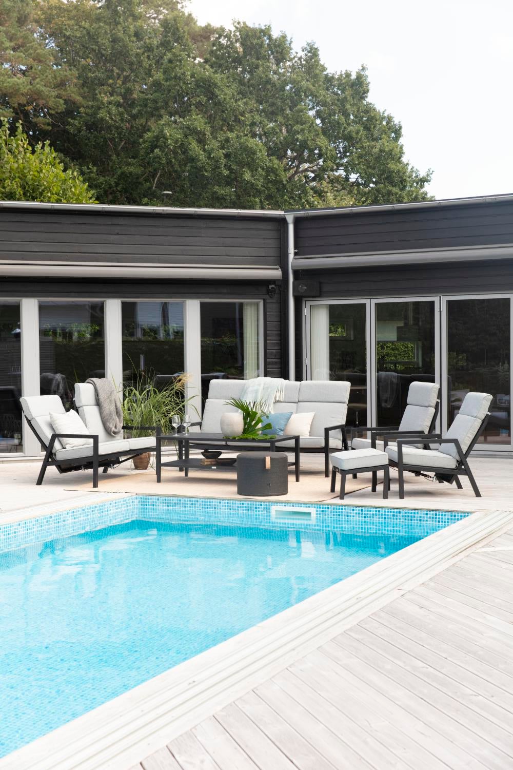 Belfort position armchair Black/Pearl Grey