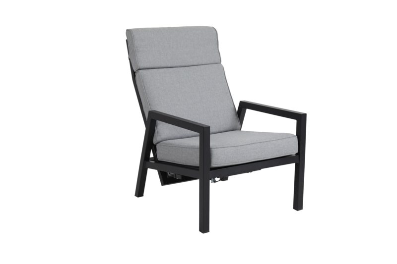 Belfort position armchair Black/Pearl grey