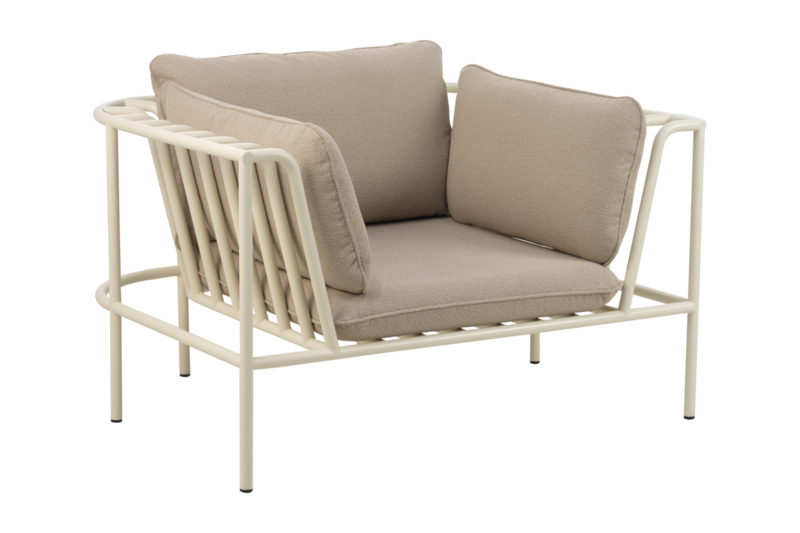 Collier armchair Pearl White/Teddy Beige