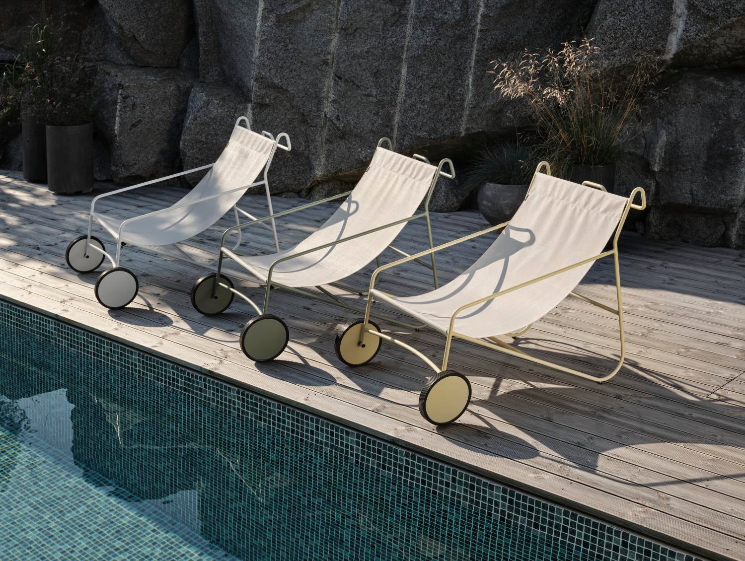 Poul Chair lounge chair Lemon/Off-white