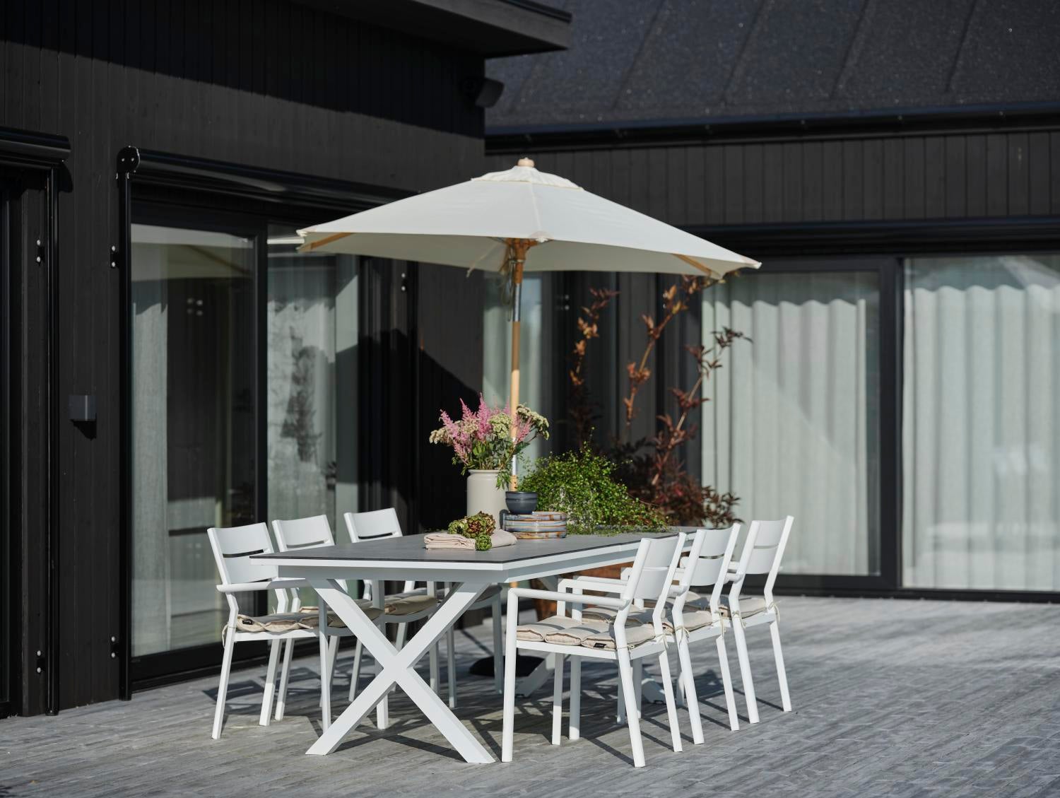 Trieste parasol Natural/Off-White