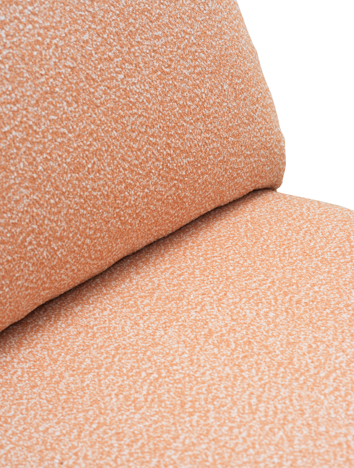 Blixt lounge chair Pearl White/Teddy Orange