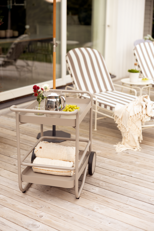 Arts lounger Soft White/Yellow Stripes