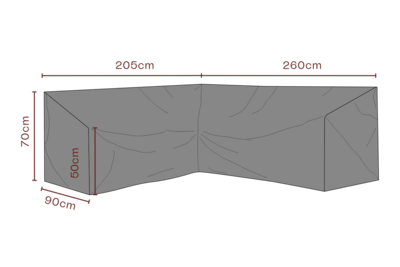 Cover corner sofa Black - Breathable
