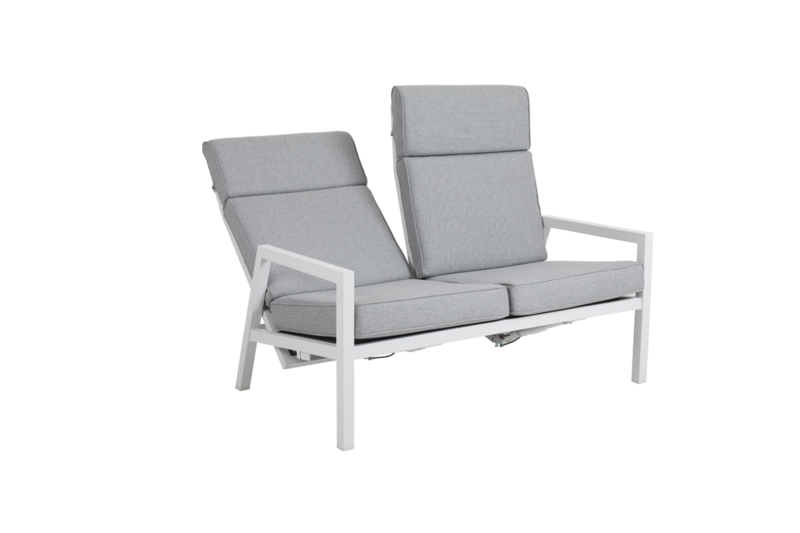Belfort 2-seater sofa White/Pearl grey