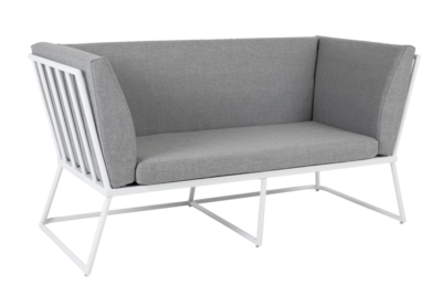 Vence 2-seater sofa White/Pearl grey