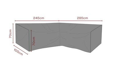 Furniture cover corner sofa Black