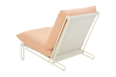 Blixt lounge chair Pearl White/Teddy Orange