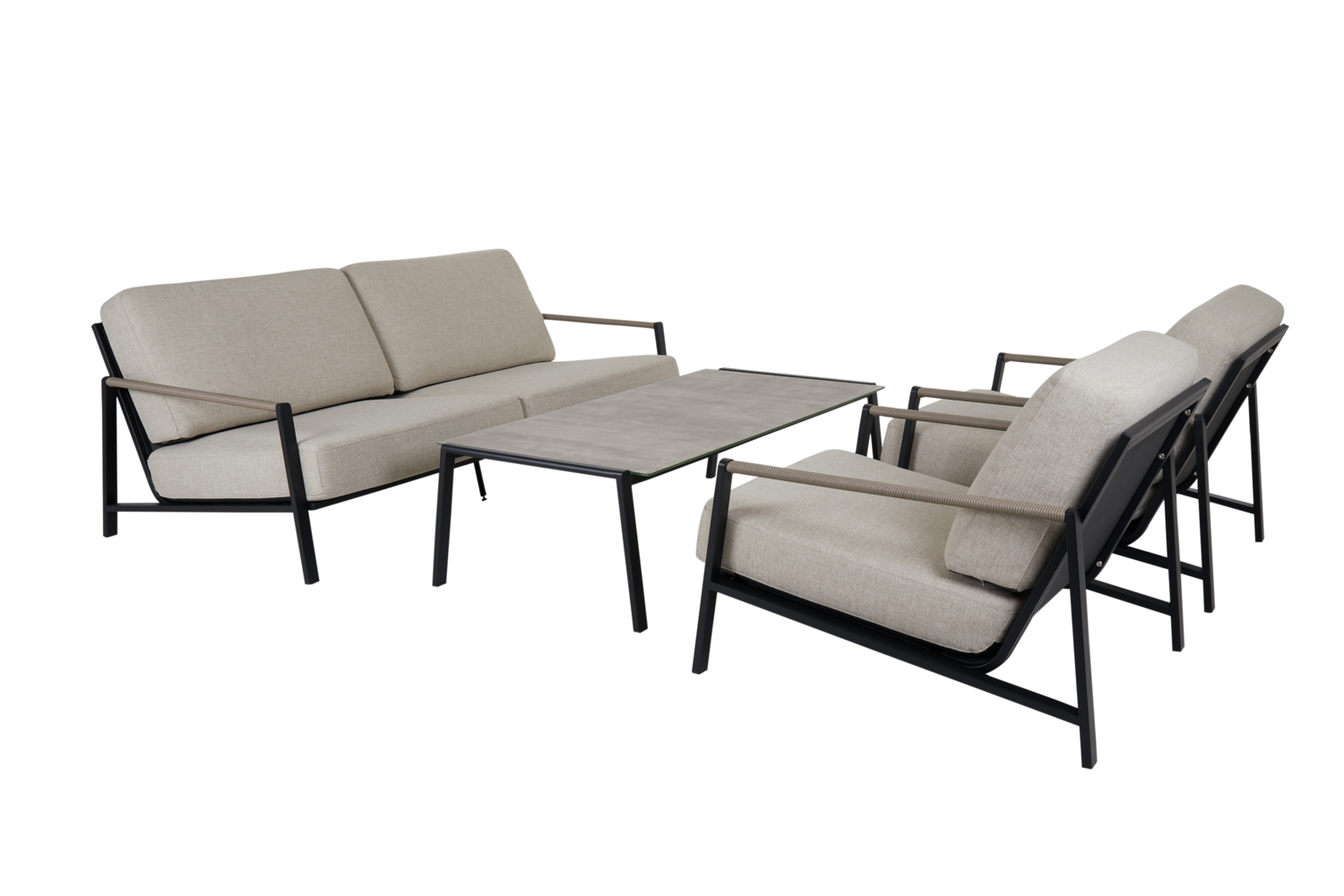 Lyra armchair Black/Sand