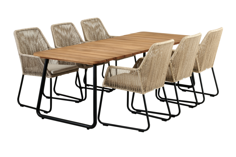 Nolli dining table Black/teak