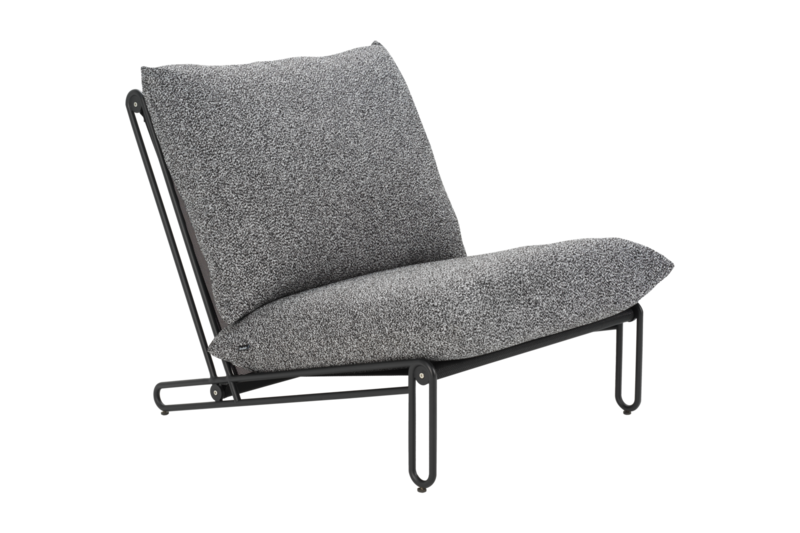 Blixt lounge chair Black/Teddy Ant