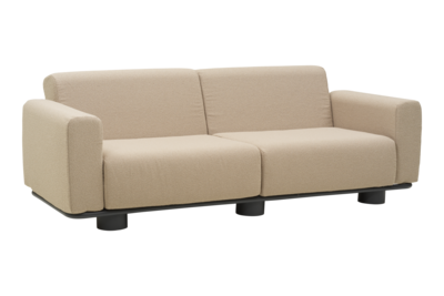 Bolster 2,5-seater sofa Anthracite/Teddy Beige