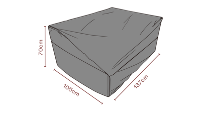 Furniture cover ottoman Black