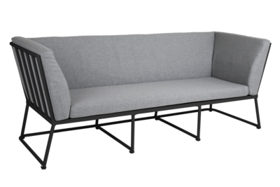 Vence 3-seater sofa Black/Pearl grey