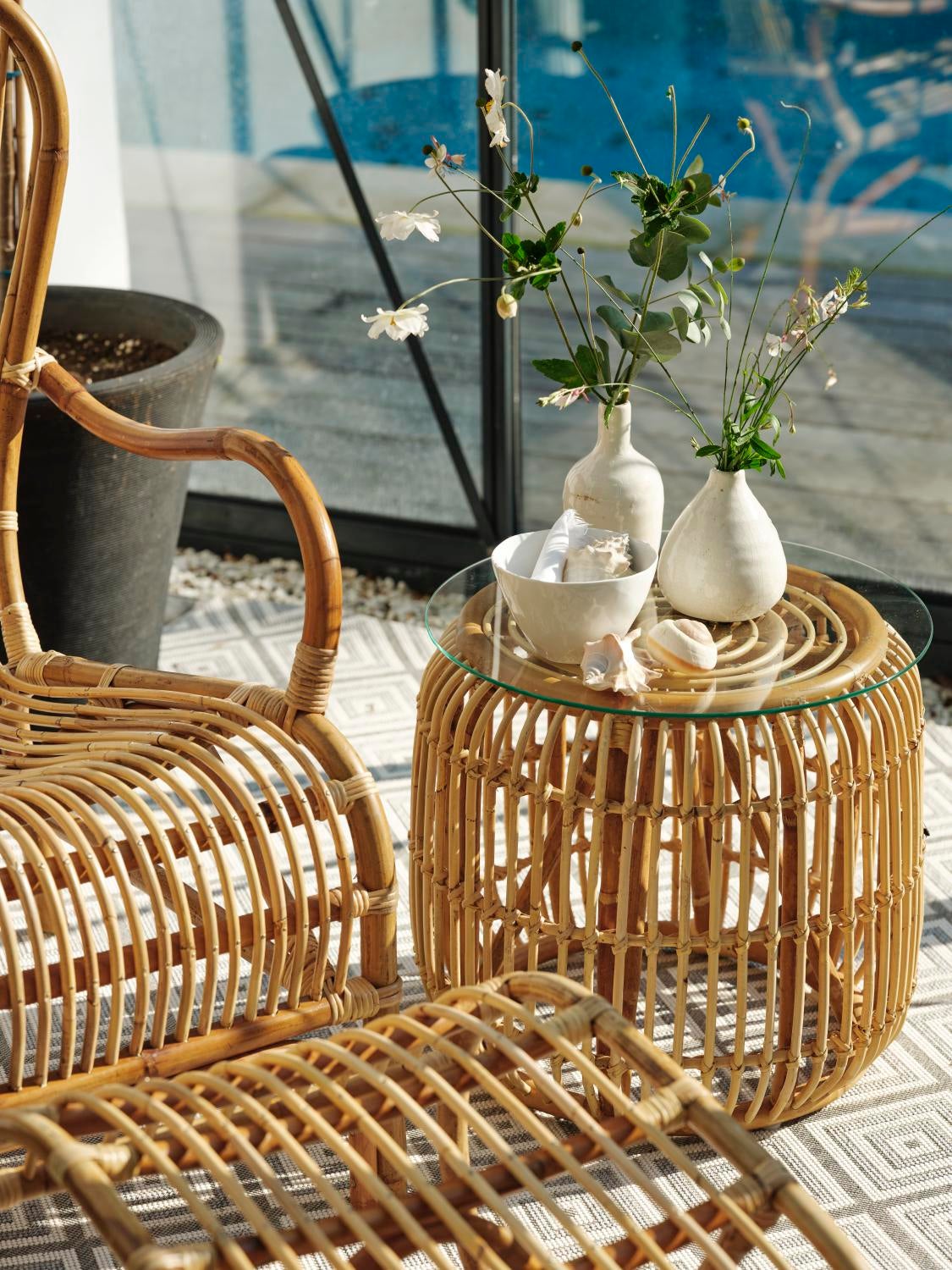 Vallda armchair Natural color