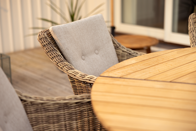 Peace Wood dining table Anthracite/Teak