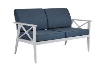 Sottenville 2,5-seater sofa White/Midnight blue