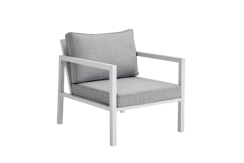 Belfort armchair White/Pearl grey