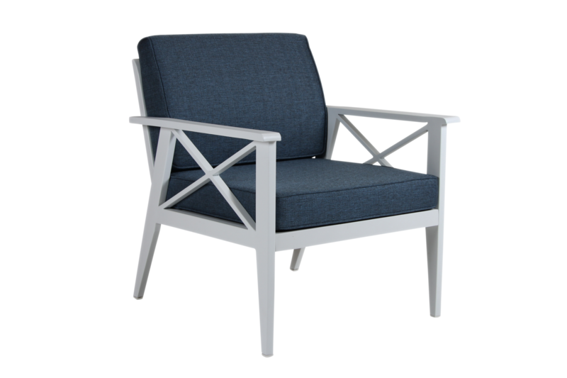 Sottenville armchair White/Midnight blue