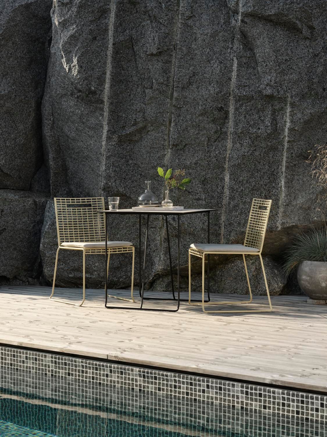 Laminate table top Beige/terrazzo