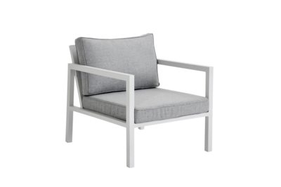 Belfort armchair White/Pearl grey