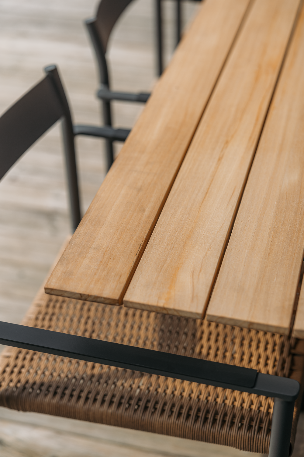 Shad dining table Anthracite/Teak