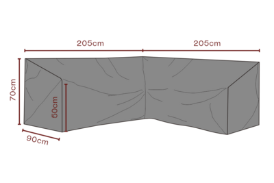 Cover corner sofa Black - Breathable