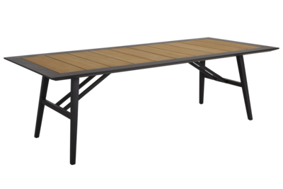 Chios dining table Black/teak