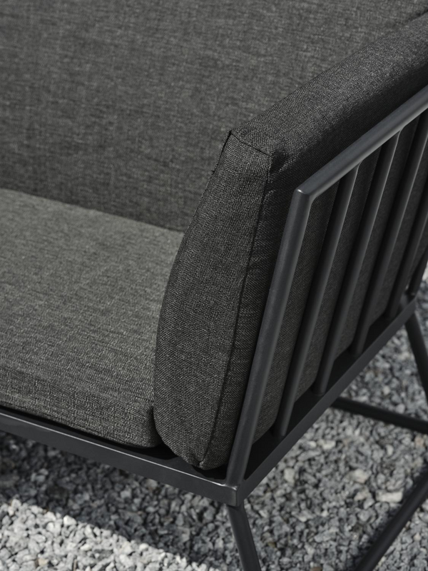 Vence 3-seater sofa Black/anthracite