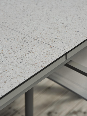 Hillmond dining table Khaki/Terrazzo