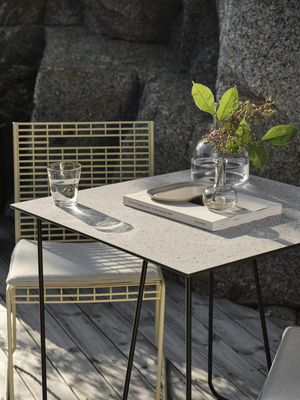 Laminate table top Beige/terrazzo
