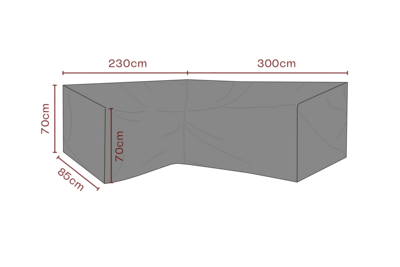 Furniture cover corner sofa Black