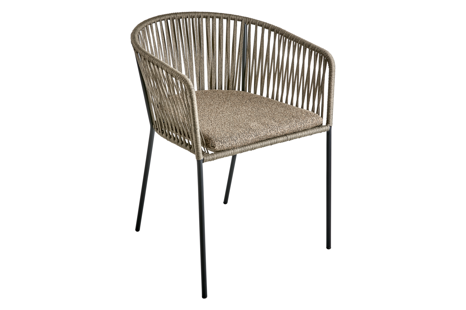 Piatto armchair Black/Raw Peanut