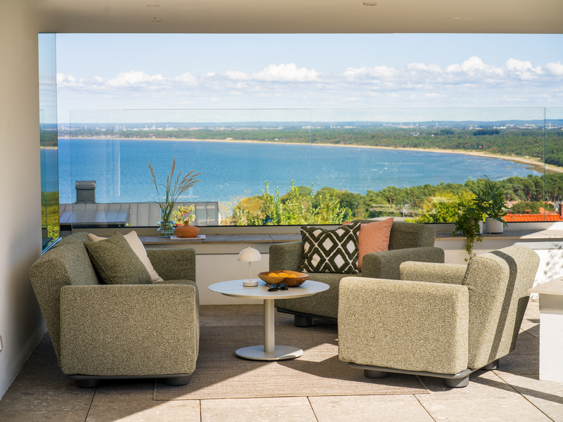 Bolster 2,5-seater sofa Anthracite/Teddy Verde