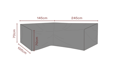 Furniture cover corner sofa Black