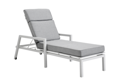 Belfort lounger White/Pearl grey