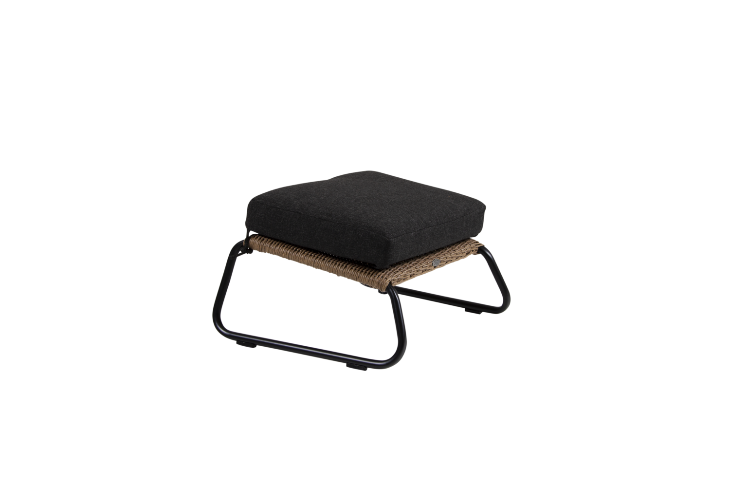 Midway footstool Natural colored/black