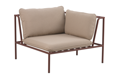 Collier corner Zin Red/Teddy Beige