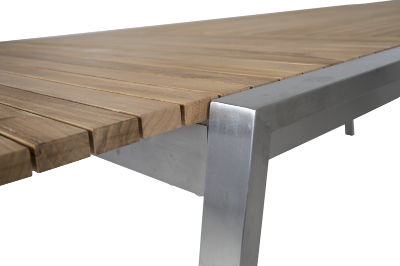 Naos dining table Stainless steel/teak