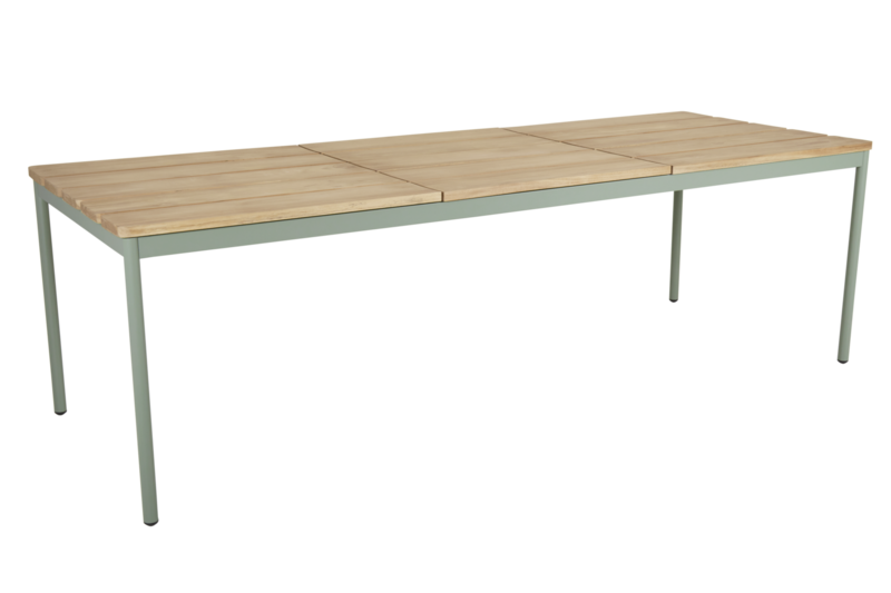 Nox dining table Dusty Green/teak