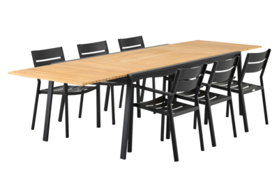 Naos dining table Black/teak