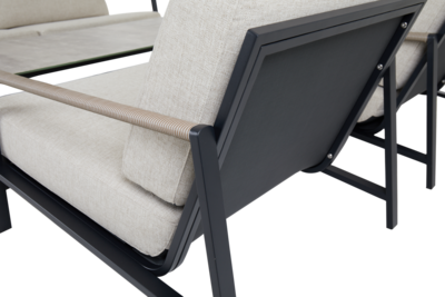 Lyra armchair Black/Sand