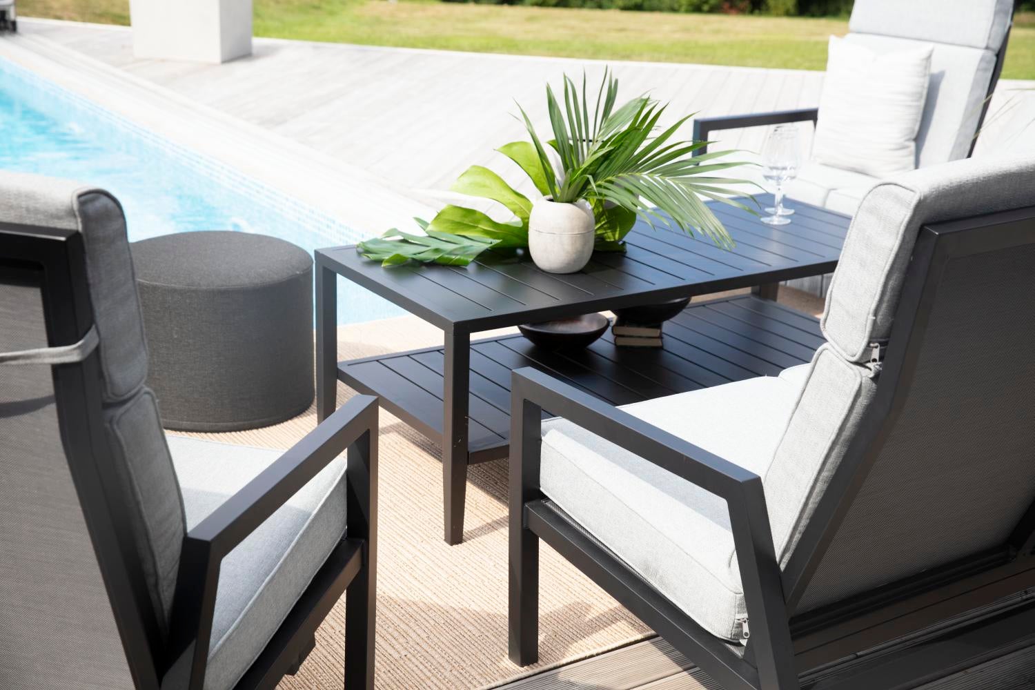 Belfort position armchair Black/Pearl Grey