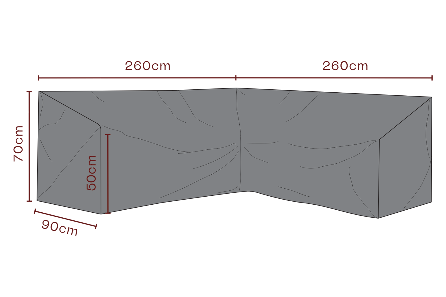 Furniture cover corner sofa Black -  Water proof